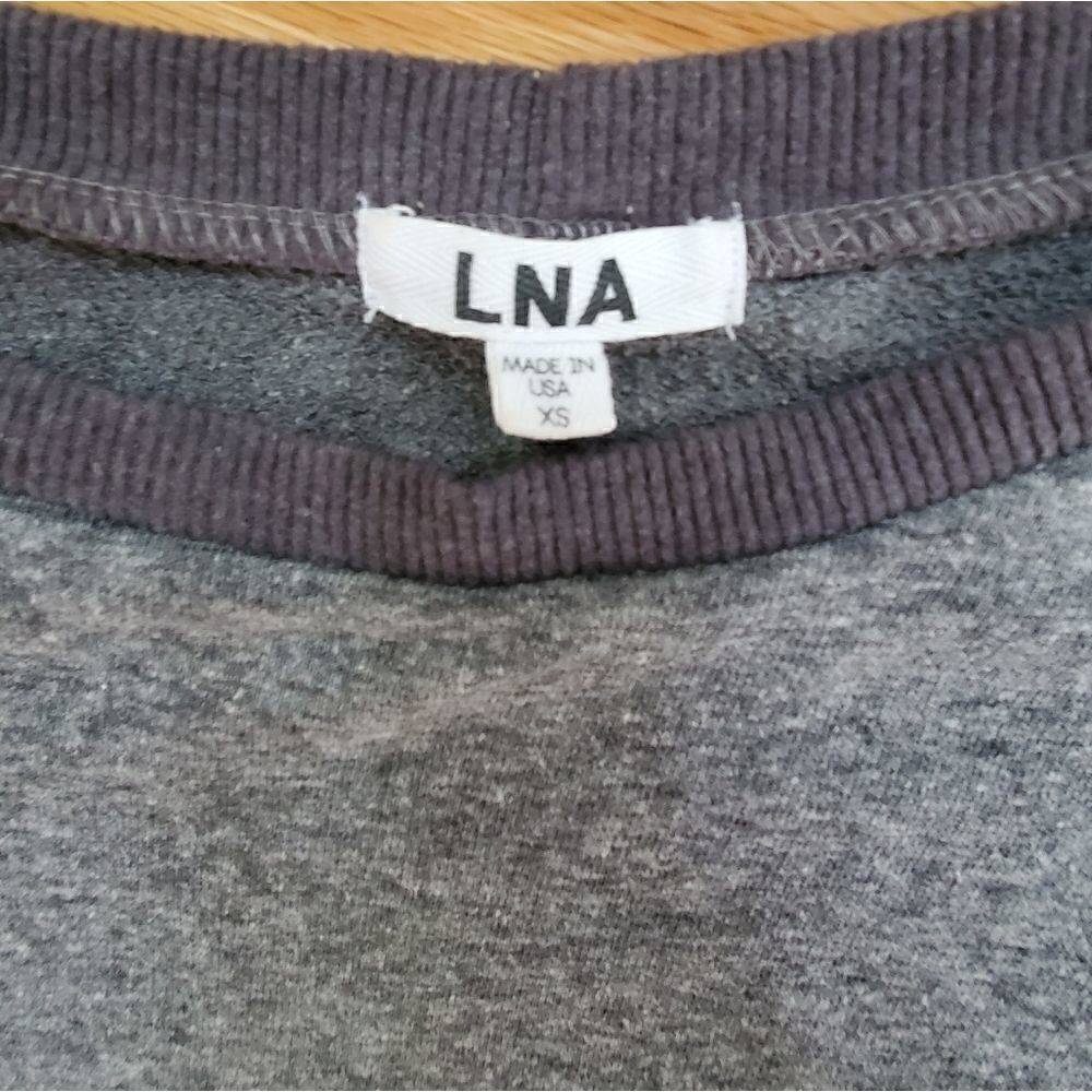 Lna Grey Cinched Crewneck Sweatshirt - Picture 8 of 9